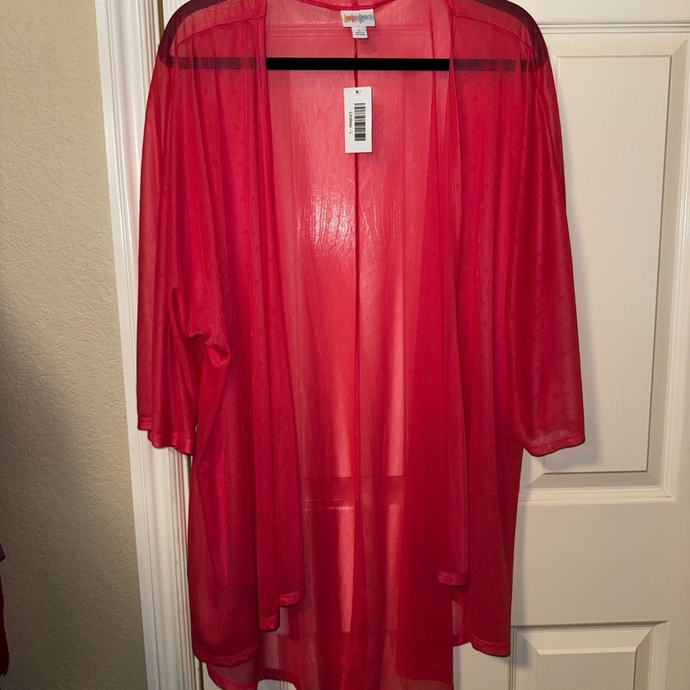 LuLaRoe Women's Red Sheer Top